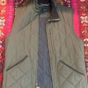 J Crew Men's Sussex Primaloft Vest Olive Small EUC